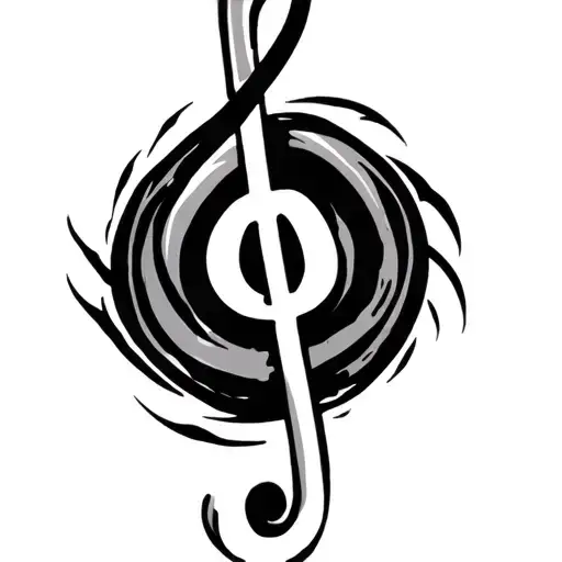 Treble Clef Bass Clef tattoo design idea