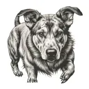 two headed dog breed tattoo design idea