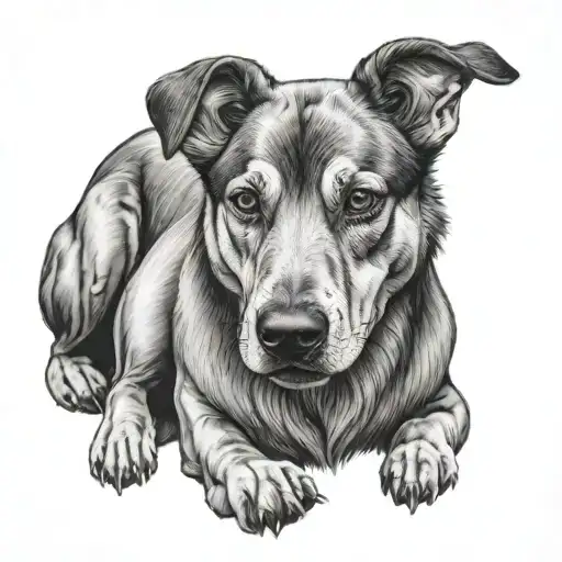 two headed dog breed tattoo design idea