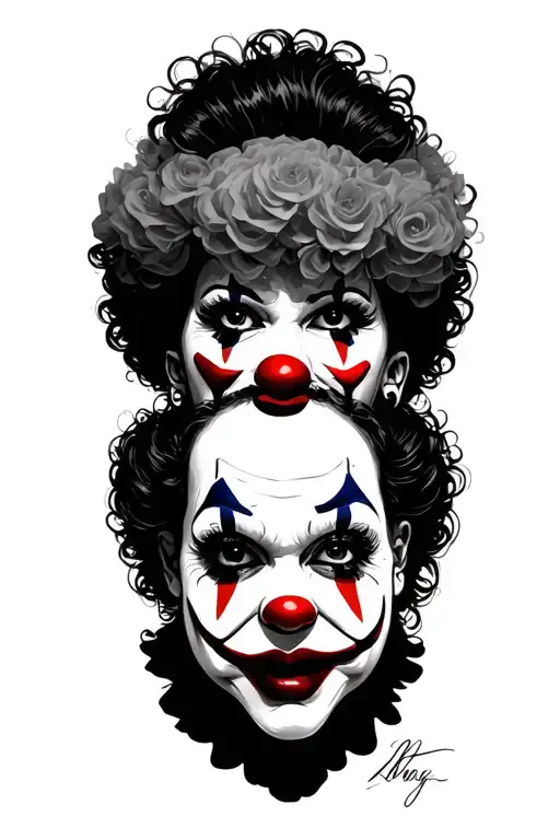 clown Chola with tattoo design idea