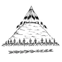 indian mound with arrowheads forming a border tattoo design idea