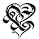 anbe sivam  ( tamil calligraphy lettering) with heart tattoo design idea