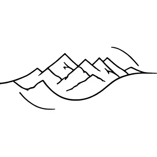 ichthus tattoo with mountains  tattoo design idea