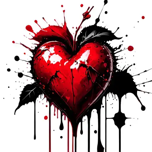 bleeding heart tattoo design idea