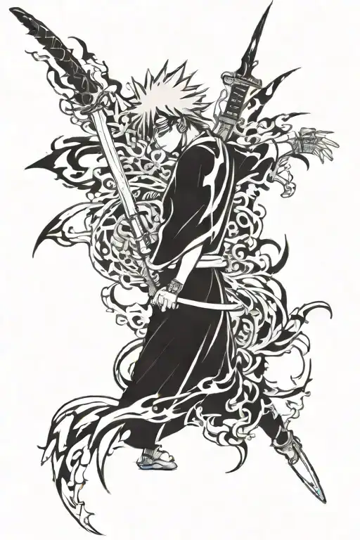 bleach anime tattoo design idea