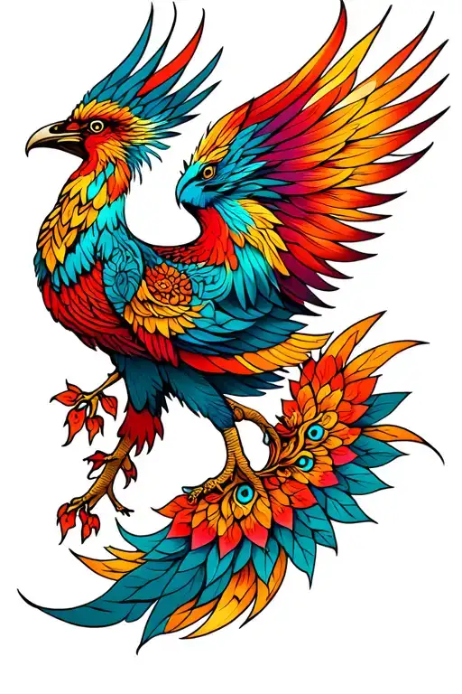 mandala and phoenix tattoo tattoo design idea