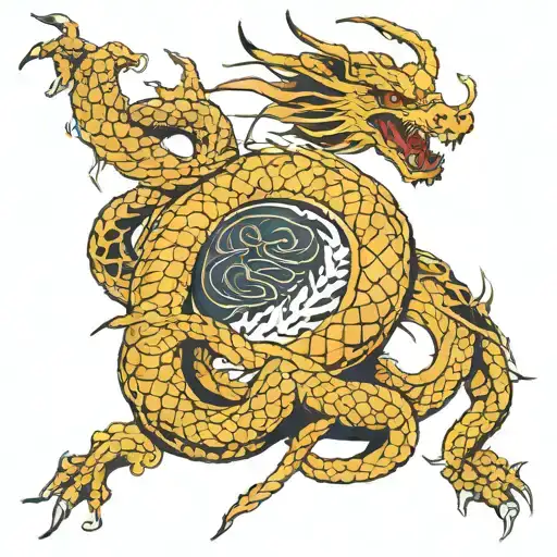 Dragon shibari tattoo design idea