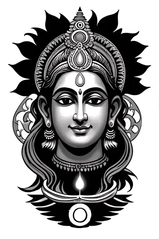 balaji namam with shanku and chakra symbols tattoo design idea