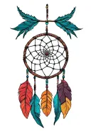 Dreamcatcher tattoo design idea