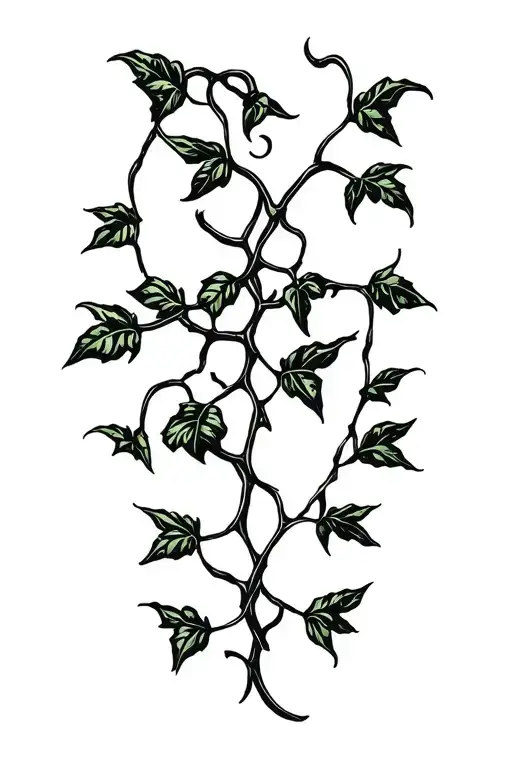 poison ivy vine wrapped tattoo design idea