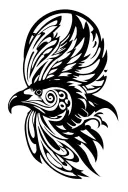 maori arm sleeve in shulder use falcon diving tattoo design idea