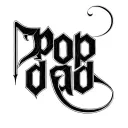 "Pop dad" Two Word Ambigram Generator tattoo design idea