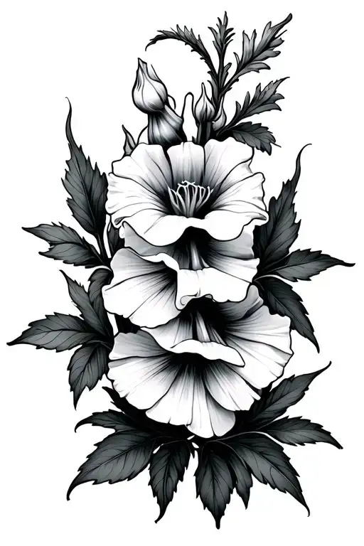 snapdragons tattoo design idea