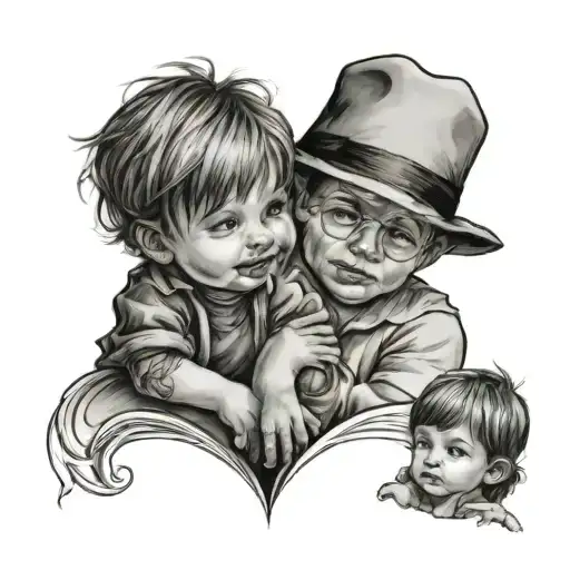 grandchildren tattoo design idea