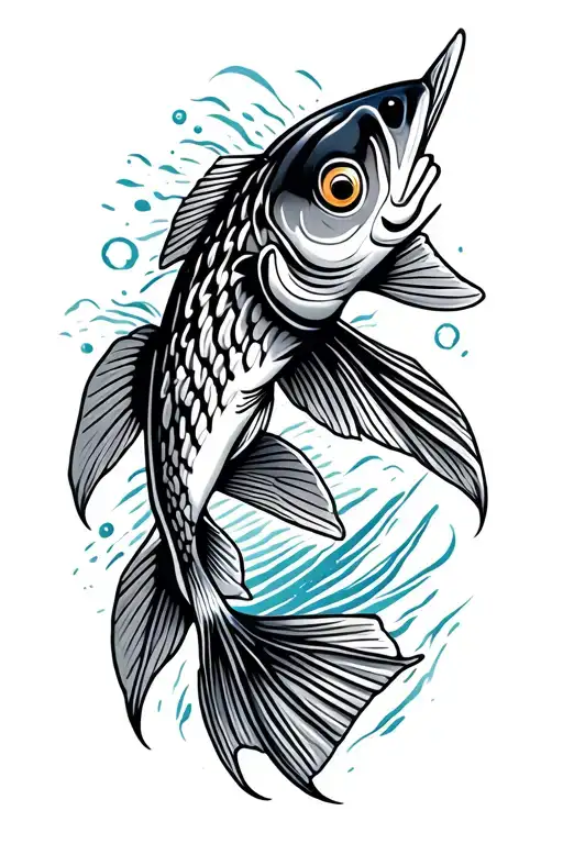 beach fish tribal outdoors tattoo design idea