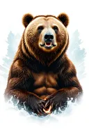 Wagner on the bicep, Roman numeral October 30 2022, grizzly bear,  tattoo design idea