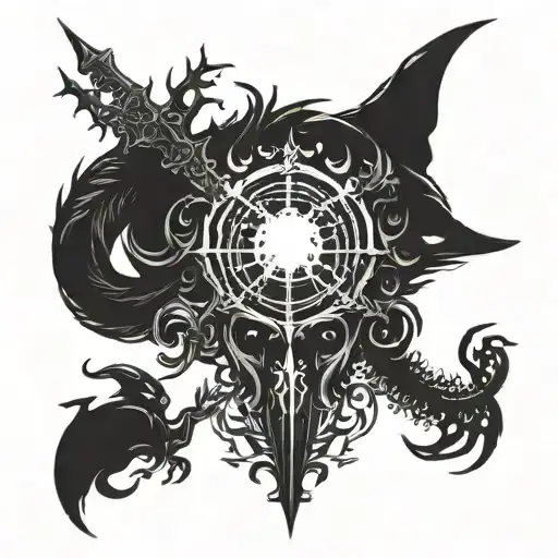 Bloodborne style tattoo tattoo design idea