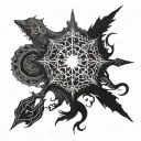 Bloodborne style tattoo tattoo design idea