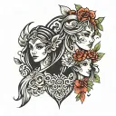 Design me ideas for a family tattoo: 2 sisters and a brother and my mom. We are all from Chile and the theme should be t tattoo design idea