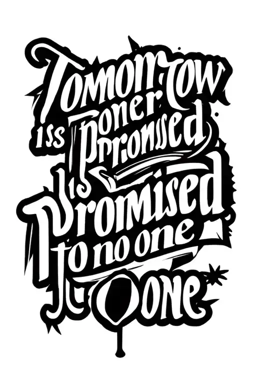 "Tomorrow is promised to no one" "Tomorrow is promised to no one" Canada, United States, Holland, Gambling, Hockey, Switzerland, crypto tattoo design idea