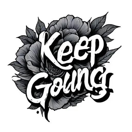 Keep Going tattoo design idea