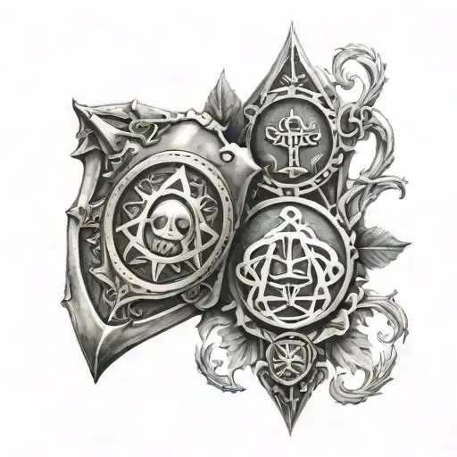 alfa and omega tattoo design idea