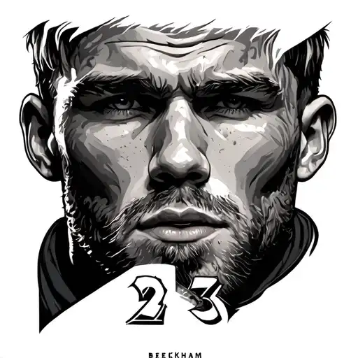 Beckham 23 verse tattoo design idea