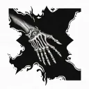 skeleton hand tattoo design idea