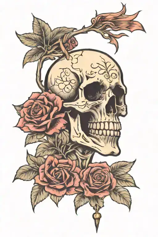 blind death blindfolded memento mori tattoo design idea