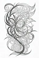 wind tattoo design idea