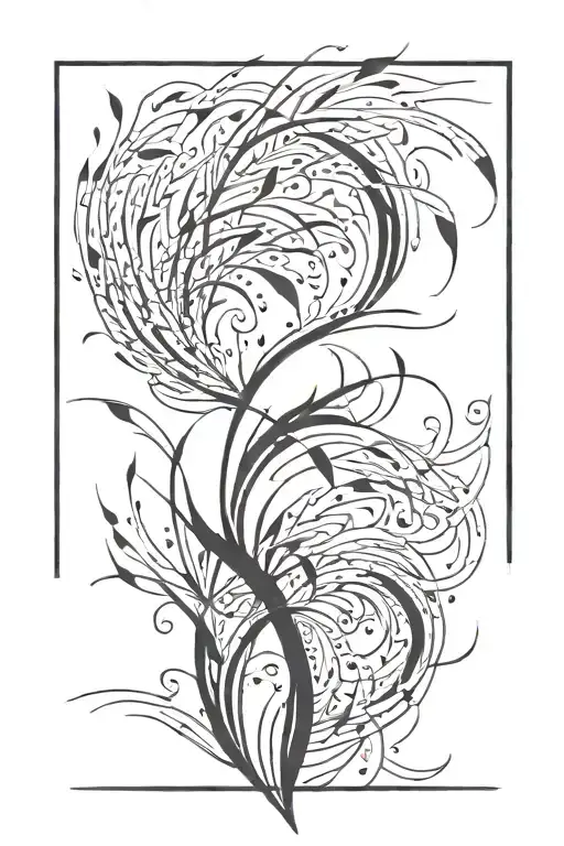 wind tattoo design idea
