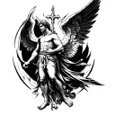 st michael the archangel tattoo design idea