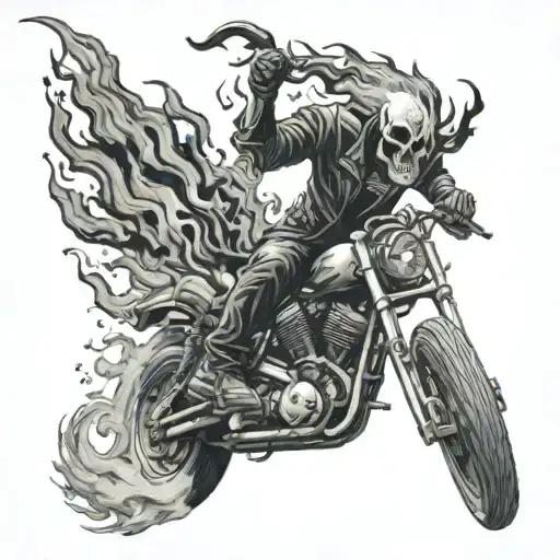 ghost rider tattoo design idea