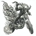 ghost rider tattoo design idea