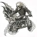 ghost rider tattoo design idea