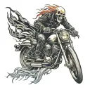 ghost rider tattoo design idea