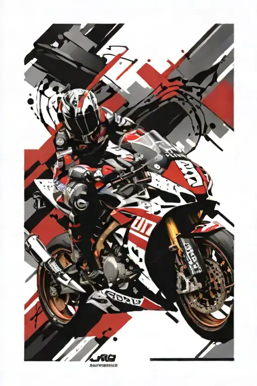 Aprilia MotoGP motorcycle tattoo design idea
