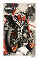 Aprilia MotoGP motorcycle tattoo design idea