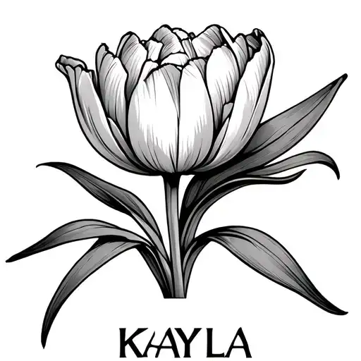 tulip flower name kayla tattoo design idea