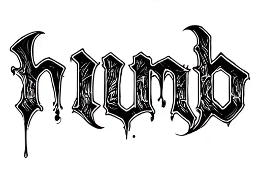 "numb" tattoo design idea