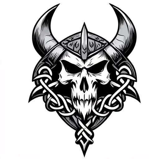 viking Celtic border tattoo design idea