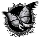 Phoenix Butterfly tattoo design idea