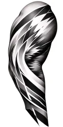 shoulder geometric representation of 1, bicep geometric representation of 2, upper forearm geometric representation of 3 tattoo design idea