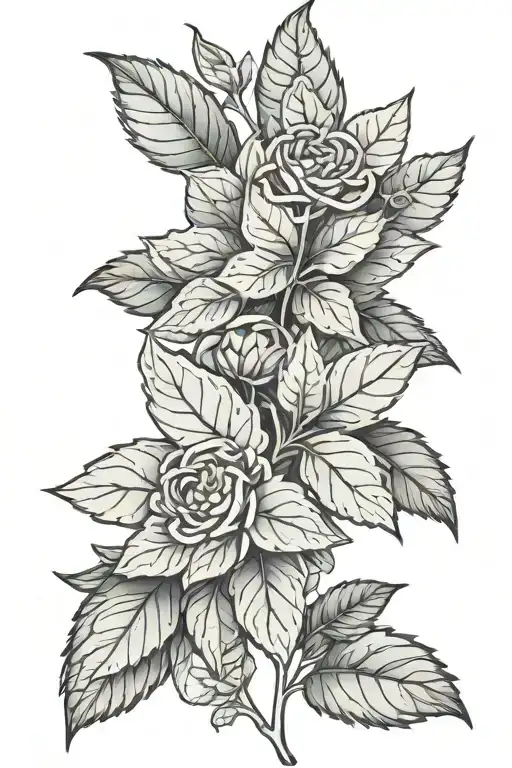 spearmint tattoo design idea