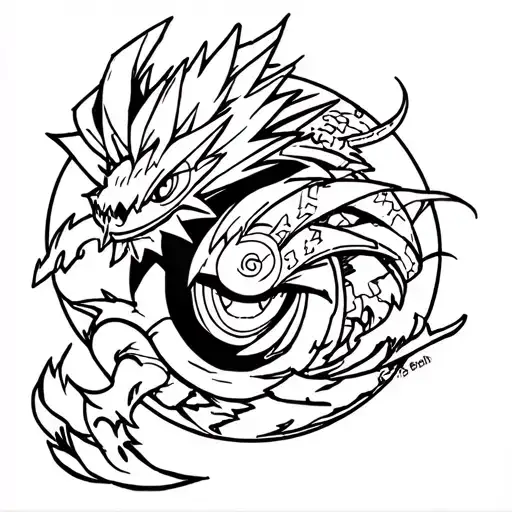 naruto one piece bleach dragon ball z tattoo design idea
