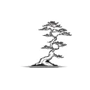 bonsai tree tattoo design idea