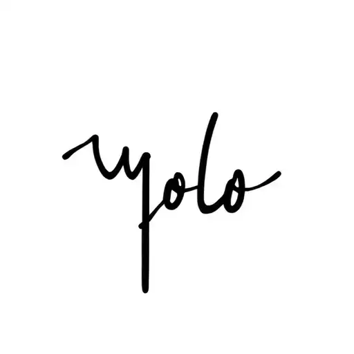 yolo writing tattoo design idea