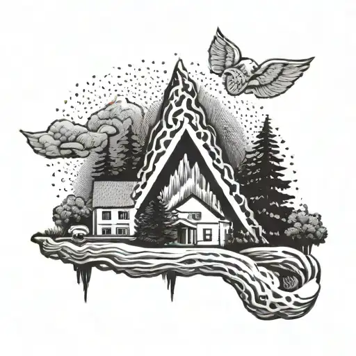 twin peaks TV series inspired tattoo tattoo design idea
