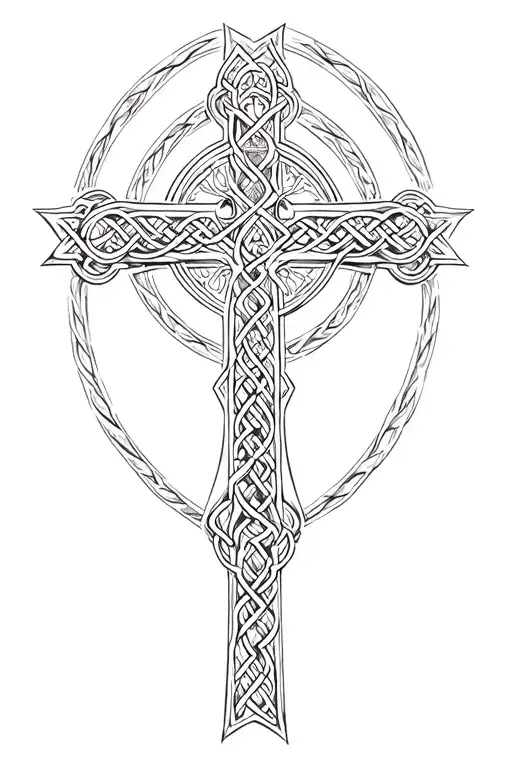 Catholic Celtic Maritime Cross tattoo design idea