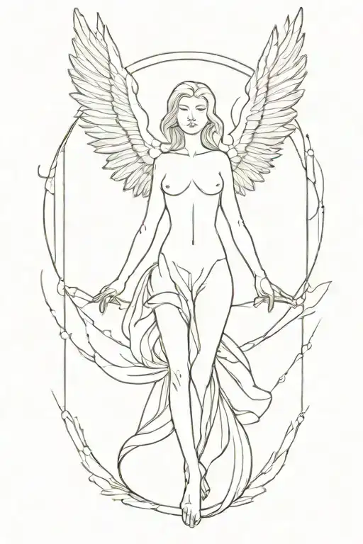 Gabriel Angel tattoo design idea